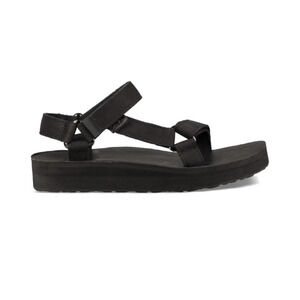Teva Women’s Midform Universal Leather Sandal in Black Sz 8